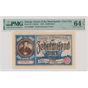 Danzig, 10.000 Mark 1923 - PMG 64 EPQ