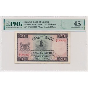 Danzig, 20 Gulden 1932 - C/A - PMG 45