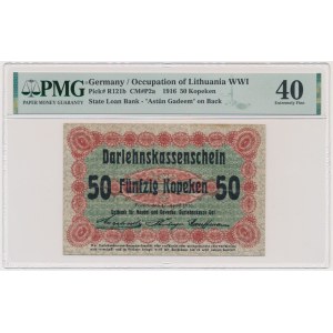 Posen, 50 Kopeken 1916 - long clause (P2a) - PMG 40