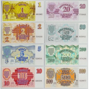 Latvia, 1-500 Rublu 1992 (8 pcs.)