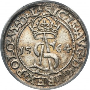 Sigismund II August, 3 Groschen Vilnius 1564 - L/L - PCGS AU55