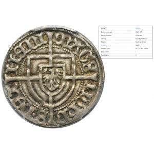 Teutonic Order, Johann von Tiefen, Groschen undated - PCGS MS62