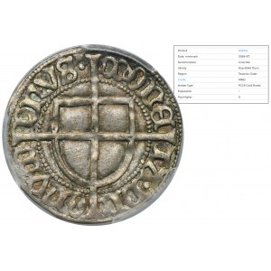 Teutonic Order, Johann von Tiefen, Groschen undated - PCGS MS62