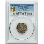 Teutonic Order, Johann von Tiefen, Groschen undated - PCGS MS62