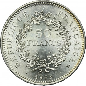 France, 5th Republic, 50 Francs Paris 1978 - Hercules