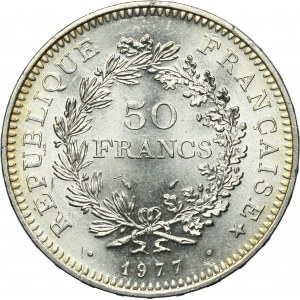 France, 5th Republic, 50 Francs Paris 1977 - Hercules