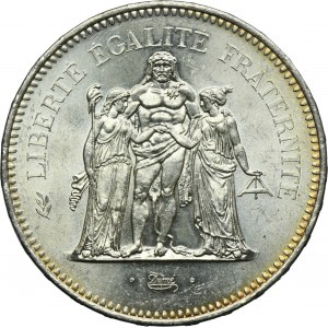 France, 5th Republic, 50 Francs Paris 1977 - Hercules