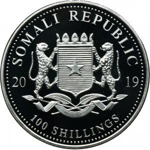 Somalia, 100 Shillings Munich 2019 - African elephant