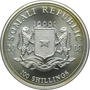 Somalia, 100 Shillings Munich 2008 - African elephant