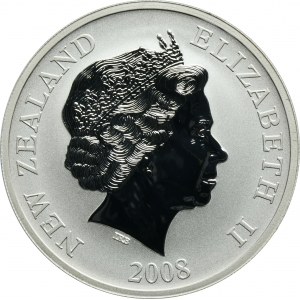 New Zealand, Elizabeth II, 1 Dollar Auckland 2008 - Kiwi