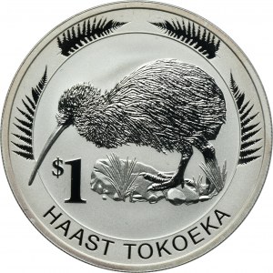 New Zealand, Elizabeth II, 1 Dollar Auckland 2008 - Kiwi