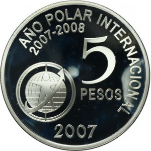 Argentina, 5 Pesos Madrid 2007 - International Polar Year