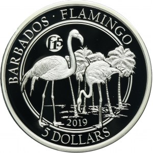 Barbados, 5 Dollars 2019 - Flamingo