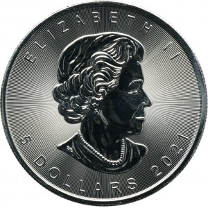 Canada, Elizabeth II, 5 Dollars 2021 - Snowy Owl