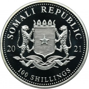Somalia, 100 Shillings 2021 - African elephant