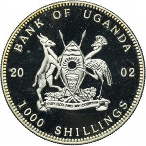 Uganda, 1.000 Shhillings 2002 - Stingray