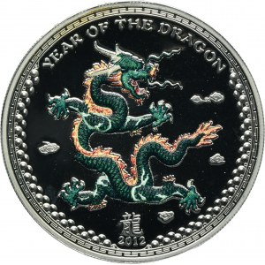 Palau, 5 Dollars 2012 - Year of the Dragon