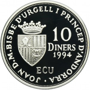 Andorra, 10 Diners Llantrisant 1994 - Membership in the UN