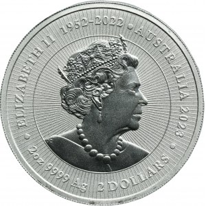 Australia, Elizabeth II, 2 Dollars Perth 2023 P - Kangaroo