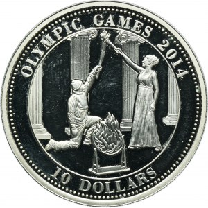 Solomon Islands, Elizabeth II, 10 Dollars 2013 - Olympic Games 2014