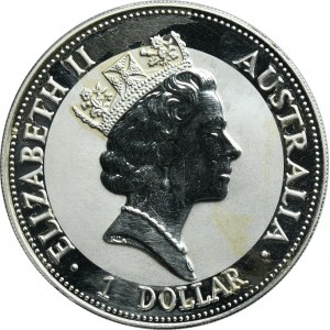 Australia, Elizabeth II, 1 Dollar Perth 1992 - Kookaburra