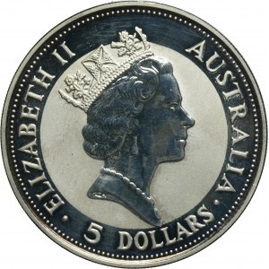 Australia, Elizabeth II, 5 Dollar Perth 1991 - Kookaburra
