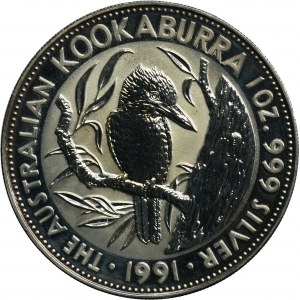 Australia, Elizabeth II, 5 Dollar Perth 1991 - Kookaburra