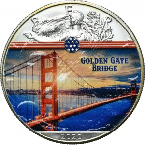 USA, 1 Dollar Philadelphia 2020 - Golden Gate Bridge