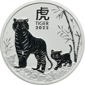 Australia, Elizabeth II, 2 Dollars Perth 2022 P - Year of the Tiger