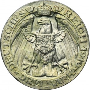 Germany, Kingdom of Prussia, Wilhem II, 3 mark Berlin 1910