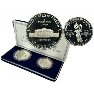 Set, USA, 1/2 Dollar and Dollar 1993 (2 pcs.)
