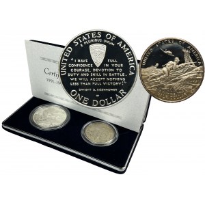 Set, USA, 1/2 Dollar and 1 Dollar 1993 (2 pcs.)