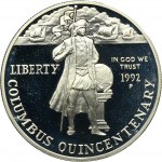 USA, 1 Dollar Philadelphia 1992 - 500th anniversary of the Journey of Columbus