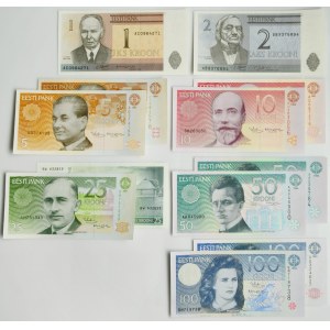 Estonia, Set of 1-100 Krooni 1991-94 (12 pcs.)