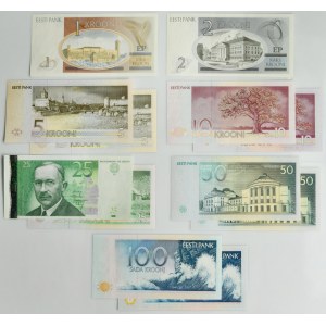 Estonia, Set of 1-100 Krooni 1991-94 (12 pcs.)