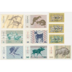 Lithuania, 10 centu - 100 Talonas 1991 (!0 pcs.)