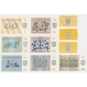 Lithuania, 10 centu - 100 Talonas 1991 (!0 pcs.)