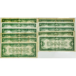 USA, Silberzertifikat, 1 $ Satz 1928 (11 Stück).