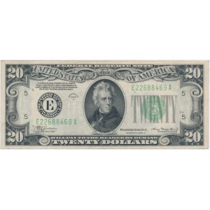 USA, Green Seal, Richmond, 20 Dollars 1934 A - Julian & Morgenthau