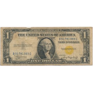 USA, Yellow Seal North Africa Silver Certificate, 1 Dollar 1935 - Julian & Morgenthau