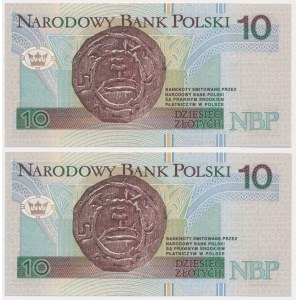 10 złotych 1994 - FX - numery kolejne (2 szt.)