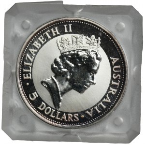 Australia, Elizabeth II, 5 Dollar Perth 1991 - Kookaburra