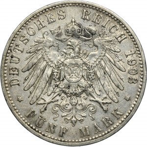 Germant, Kingdom of Prussia, Wilhelm II, 5 Mark Berlin 1903 A