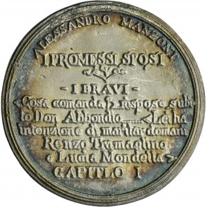 Italy, Medal Alessandro Manzoni - IBRAVI