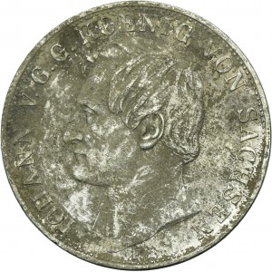 Germany, Saxony, Johann V, 2 Thaler Dresden 1855 F