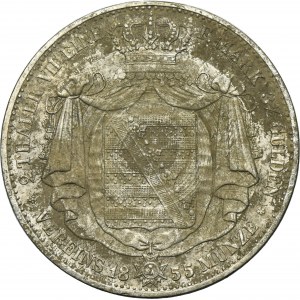 Germany, Saxony, Johann V, 2 Thaler Dresden 1855 F
