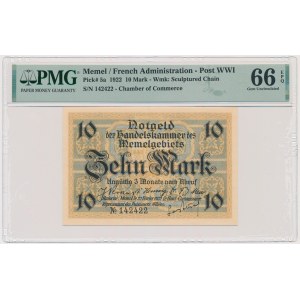 Memel (Klaipeda), 10 Mark 1922 - PMG 66 EPQ