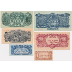 Czechoslovakia, 1-1.000 Korun 1944 (6 pcs.) - SPECIMEN