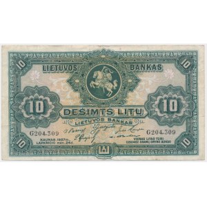 Lithuania, 10 Litu 1927