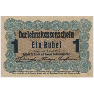 Posen, 1 Ruble 1916 - short clause (P3c) -